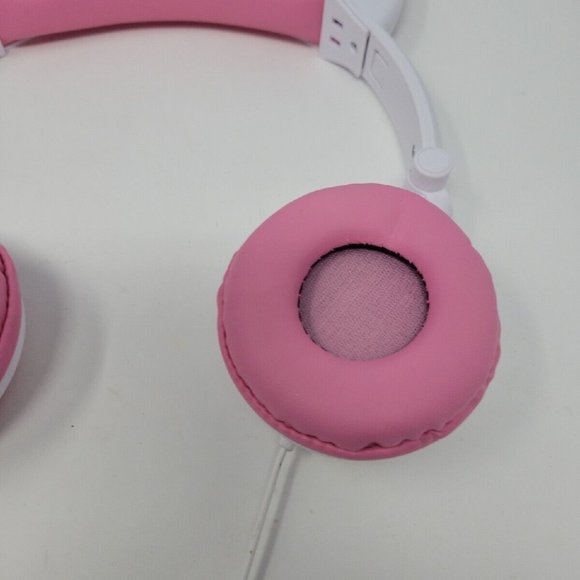 Art+Sound Unicorn LED Light Up Folding Headphones 3.5mm Wired White Pink Glam - Picture 9 of 14